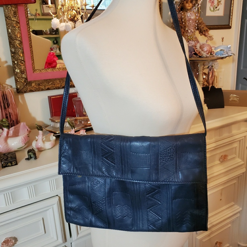 MISSONI vintage leather shoulder bag